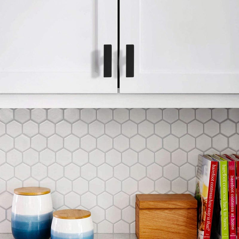 KNOBWELL 6 Pack Black Drawer Knobs and Pulls, T Bar Matte Black Cabinet Knobs, Dresser Drawer Knobs for Kitchen and Bathroom - Single Hole 50mm/2" - Image 2